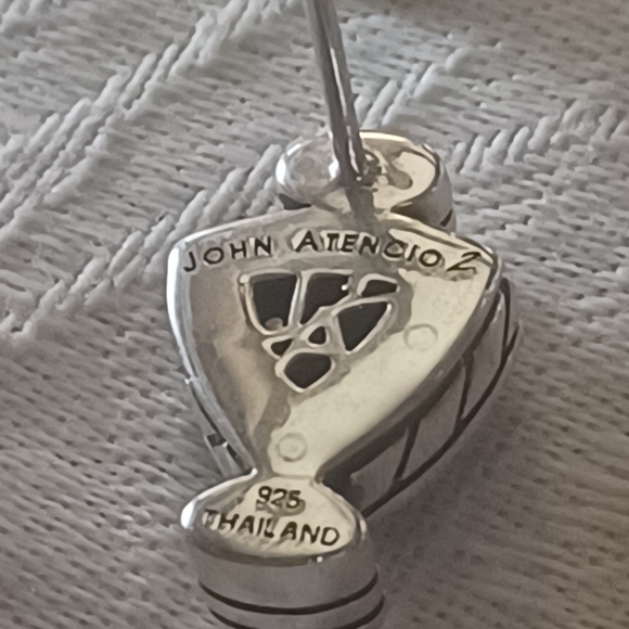 John Atencio Amethyst and Diamond Stud Earrings, SS - Picture 8 of 11